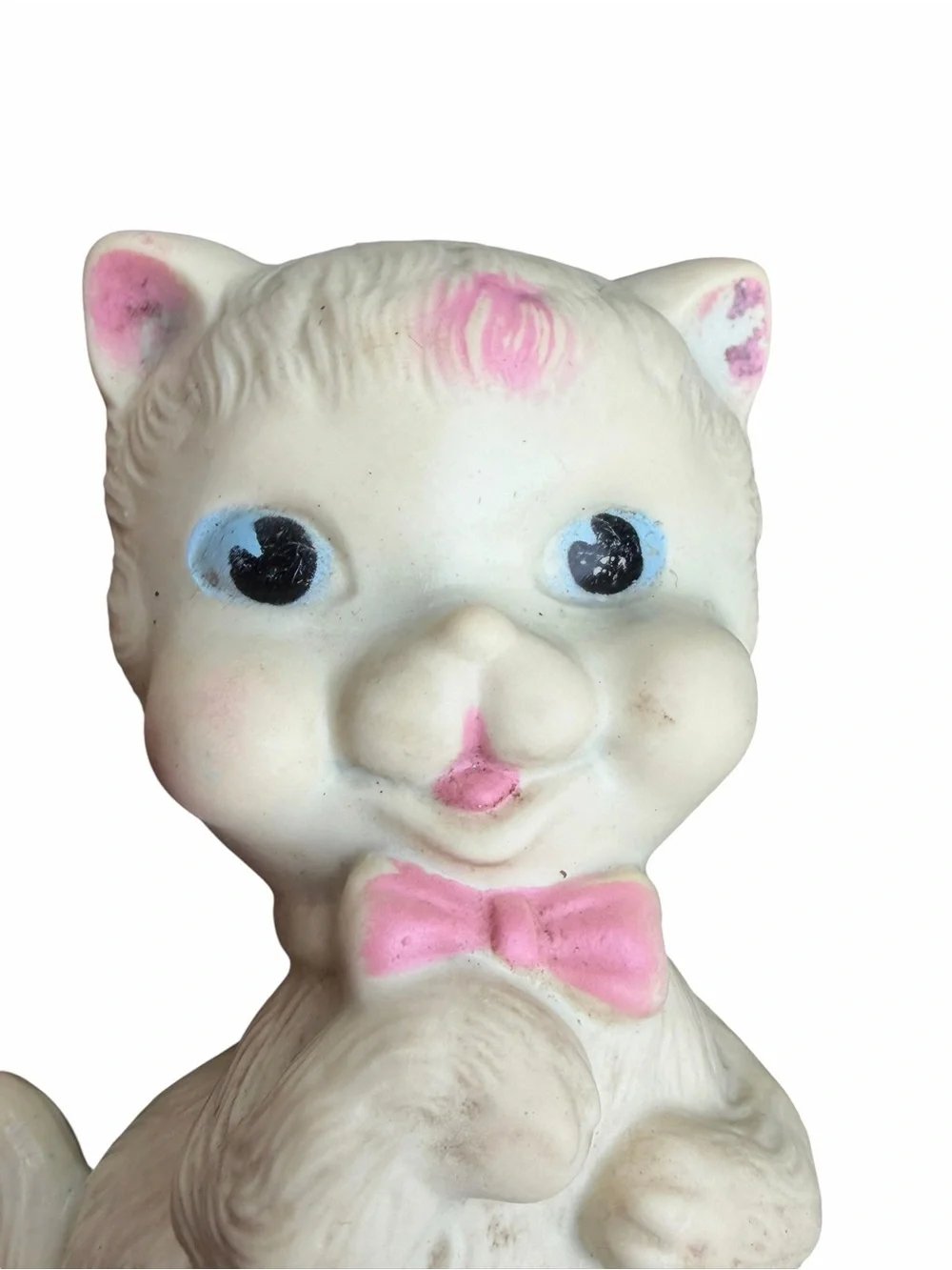 VTG 1960s Ledraplastic Italy Elephant Mark Kitten Cat Squeak Toy - Picture 3 of 6